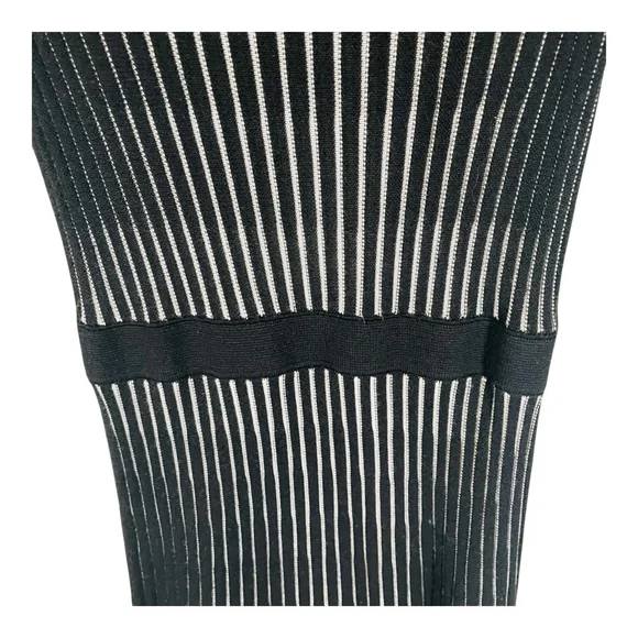 Calvin Klein Womens Midi Dress S Small Black & White Striped Pencil Professional - Picture 7 of 12